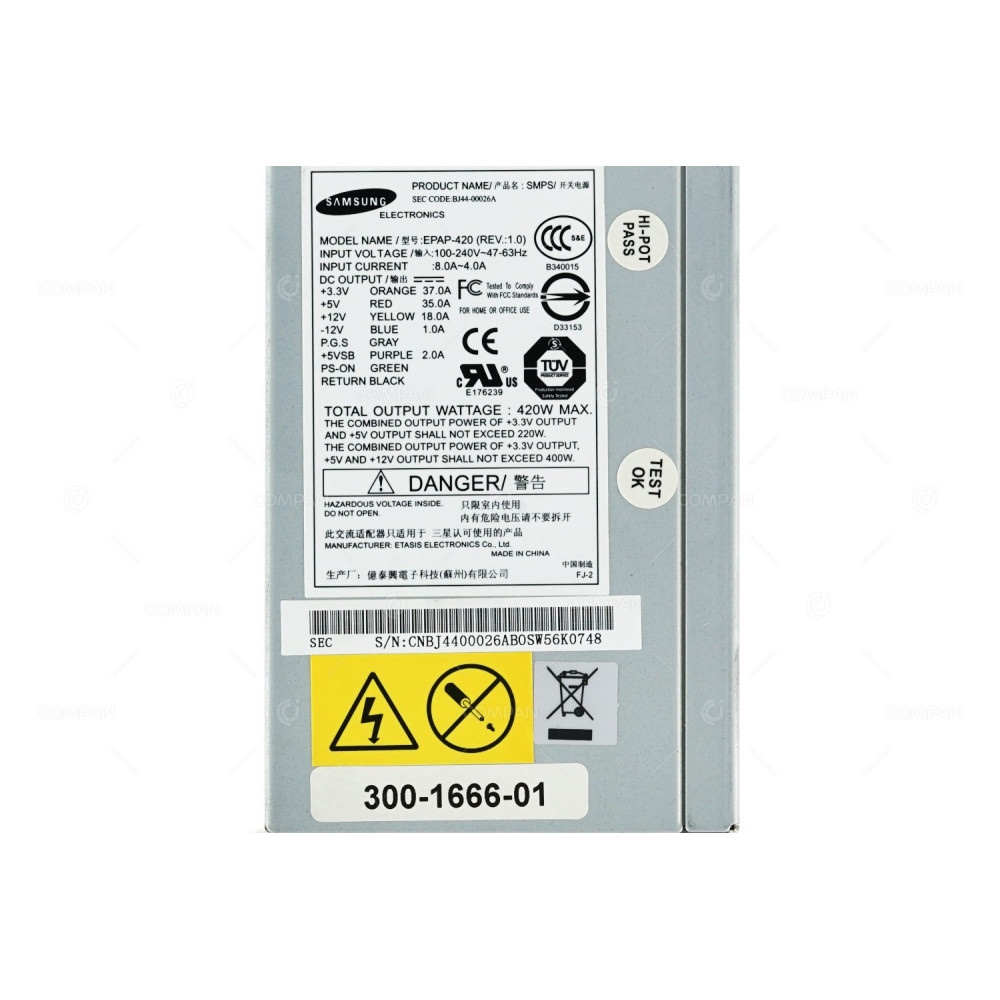 300-1666-01 SUN 420W POWER SUPPLY FOR SUN BLADE 1500 EPAP-420